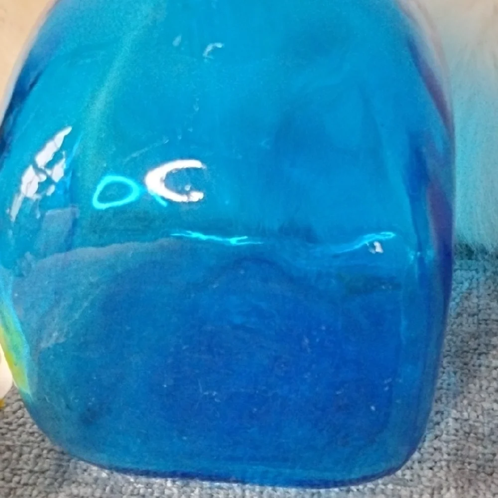 Elegant Blue Glass Vase